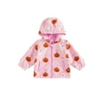 thumbnail image 1 of RUINIXCW Toddler Girl Halloween Jacket Pumpkin Ghost/Flower Bat Print Hooded Long Sleeve Coat Zipper Outerwear, 1 of 9