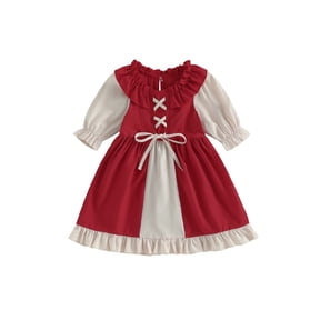 RUINIXCW Vintage Toddler Baby Girl Halloween Renaissance Dress Baby Ren Faire Costume Kids Girls Spring Fall Clothes Long Sleeve Princess Party Dress