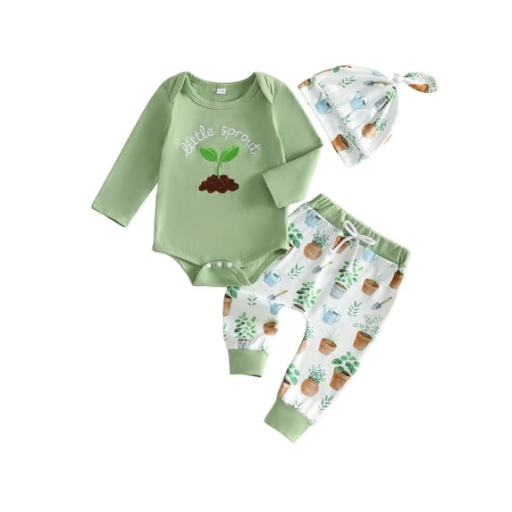 RUINIXCW Western Baby Boy Cowboy Outfit My First Rodeo Newborn Baby Boy Hospital Coming Home Clothes Infant Highland Cow Print Long Sleeve Romper and Pants Hat Set