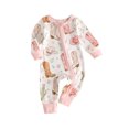 thumbnail image 1 of RUINIXCW Western Baby Cowgirl Cowboy Outfit Newborn Infant Girl Boy Spring Fall Winter Clothes Zipper Romper Boots Hats Print Long Sleeve Jumpsuit, 1 of 10
