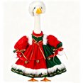 thumbnail image 1 of RUINIXCW Winter Christmas Porch Goose Outfit for 23 inch Cement Plastic Goose Statue Accessories Garden Porch Goose Clothes Plush Trim Xmas Dress and Hat Set Yard Patio Lawn Decor (No Goose), 1 of 6