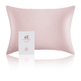 thumbnail image 1 of RUIPTSKE 100% Mulberry Silk Pillowcase 22 Momme 600 Thread - 1 Pcs Light Pink Standard 20'' x 26'', 1 of 7