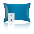 thumbnail image 1 of RUIPTSKE 100% Mulberry Silk Pillowcase, 22 Momme 600 Thread - 1 Pcs Peacock Blue King 20'' x 36'', 1 of 7