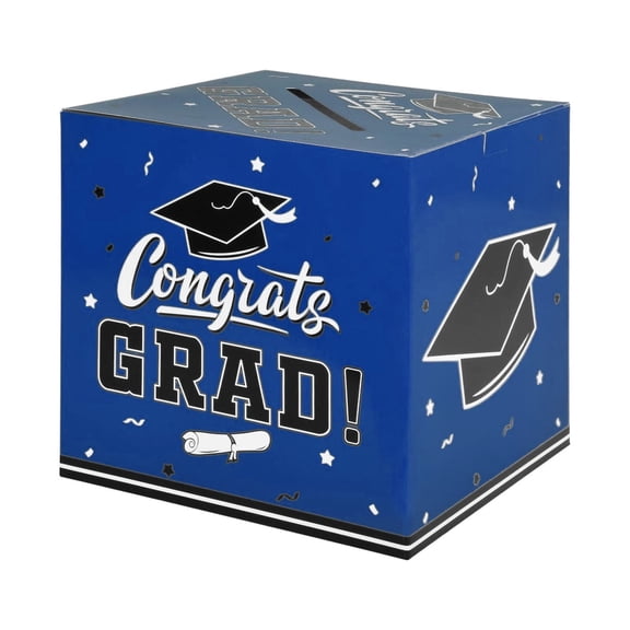 RUIQPGRT Graduation Decorations 2026 Grad Card Box for Gift Graduation Party Favors Decor Party Supplies (Blue)