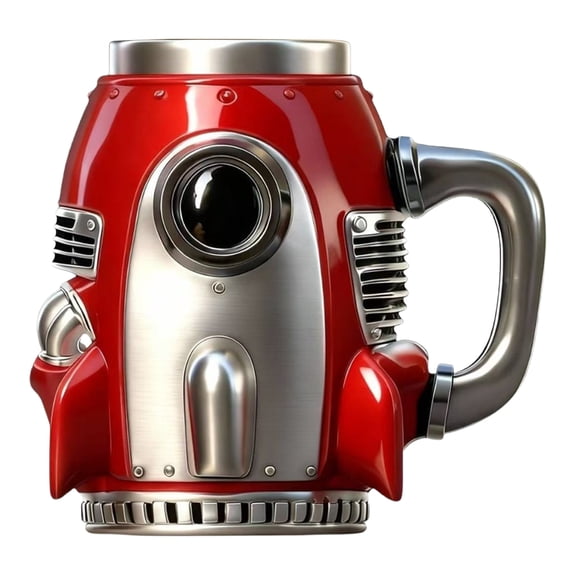 RUIQPGRT Kitchen Rocket Shaped Coffee Mug 3D Retro Stainless Rocket Engine Coffee Cup Theme Spaceship Insulated Mug Mechanics Dads Husbands & Rockets Enthusiasts