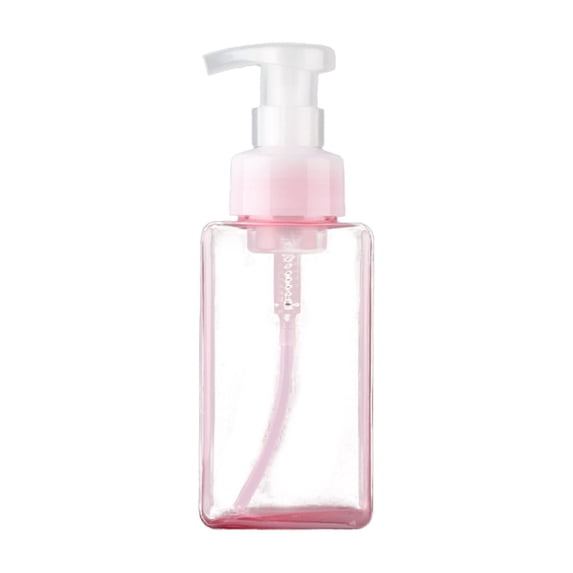 RUIQPGRT New Pump Bottle Dispenser, Refillable Flat Square Plastic Lotion Dispenser Leakproof Empty Lotion Pump Bottle for Essential Oil Soap Lotion Shampoo