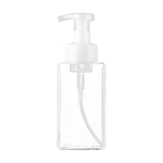 RUIQPGRT New Pump Bottle Dispenser, Refillable Flat Square Plastic Lotion Dispenser Leakproof Empty Lotion Pump Bottle for Essential Oil Soap Lotion Shampoo