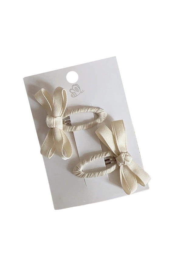 1 Pair Baby Hair Clips Autumn Winter Bowknot Shape Hairclips Infants Hairpins for Girls Side Hair Bangs Hair Accessories