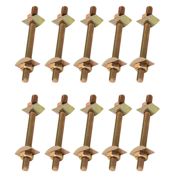 RUISINERY 10 set Countertop Connector Bolts M8x80/M8x100 Furniture Joint Fasteners Simple Installation for Bed & Table Assembly