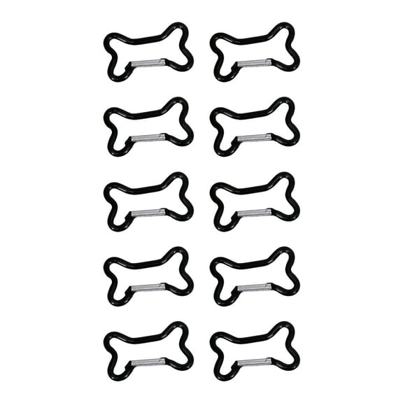 RUISINERY 10pieces Bone Shape Aluminums Carabiners Backpacks Keychains Multifunctional Tool for Outdoor Climbing Accessory