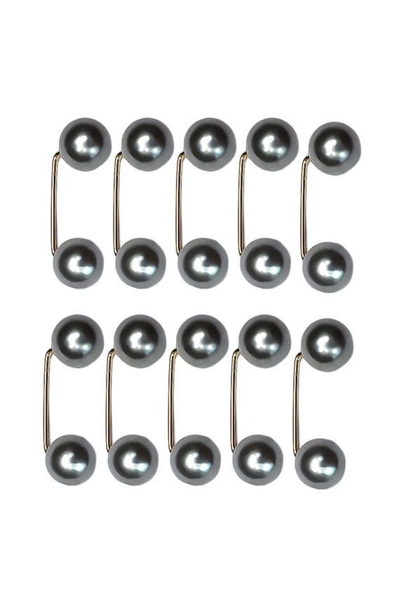 10pieces Elegant Double Pearls Pin Fashionable Clothing Fixation Brooches for Various Occasion