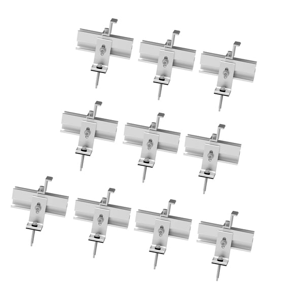 RUISINERY 10pieces Solars Panel Mounting Brackets Set for Flat Roof Pitched Roof Cement Roof Tile Roof Boats Yachts Daily Use