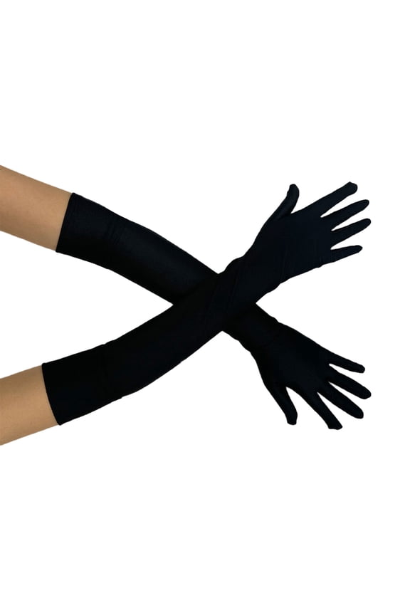 1920s Costume Props Gloves Evening Galas Gloves with Long Length Wedding Bride Gloves Formal Occasion Ceremonial Gloves