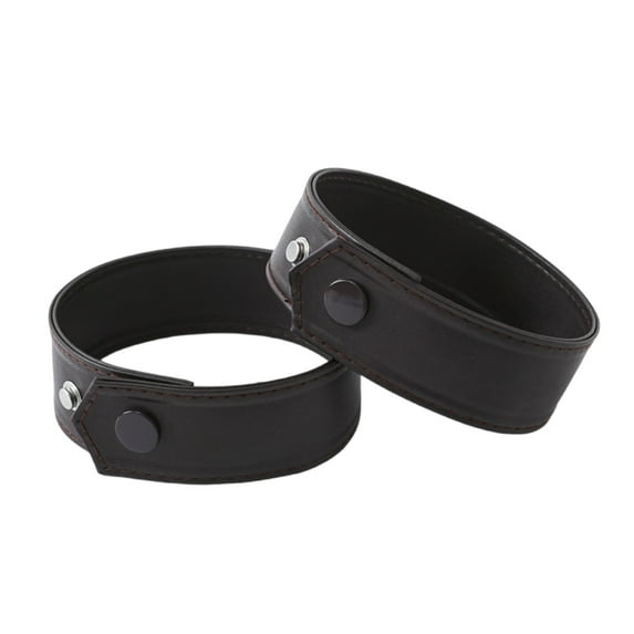 RUISINERY 1pair Alloys Buckles Arm Band Wide Leather Fashion Bracelet Vintage Wristband for Men and Women