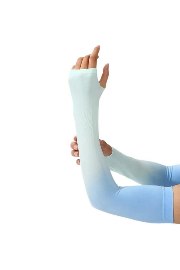 1pair Women Arm Sleeves Thin Skin Protecting Sleeves Elastic Driving Oversleeve for Elderly and Adult