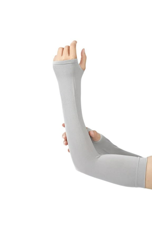 1pair Women Arm Sleeves Thin Skin Protecting Sleeves Elastic Driving Oversleeve for Elderly and Adult