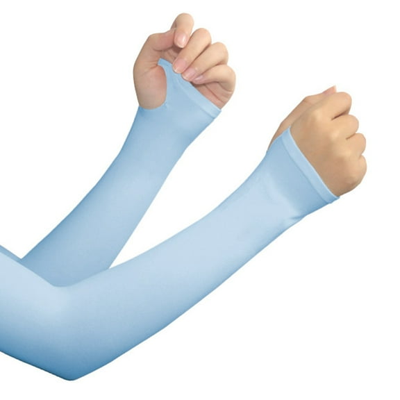 RUISINERY 1pair Women Arm Sleeves Thin Skin Protecting Sleeves Elastic Driving Oversleeve for Elderly and Adult
