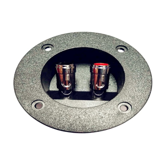 RUISINERY 2 Way Speakers Box Clamp, Home Car Stereoes Binding Post Round Spring Cup Connectors Speakers Junction Box Back Panel