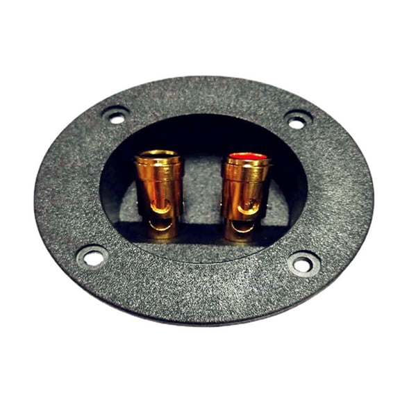 RUISINERY 2 Way Speakers Box Clamp, Home Car Stereoes Binding Post Round Spring Cup Connectors Speakers Junction Box Back Panel