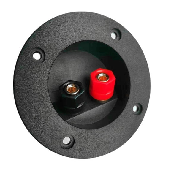 RUISINERY 2 Way Speakers Box Clamp, Home Car Stereoes Binding Post Round Spring Cup Connectors Speakers Junction Box Back Panel
