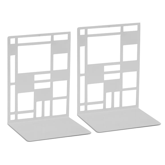 RUISINERY 2 pieces Metal Bookends Book Holders Book End Book Stoppers Book Rack Desk Organisers for Books Magazines