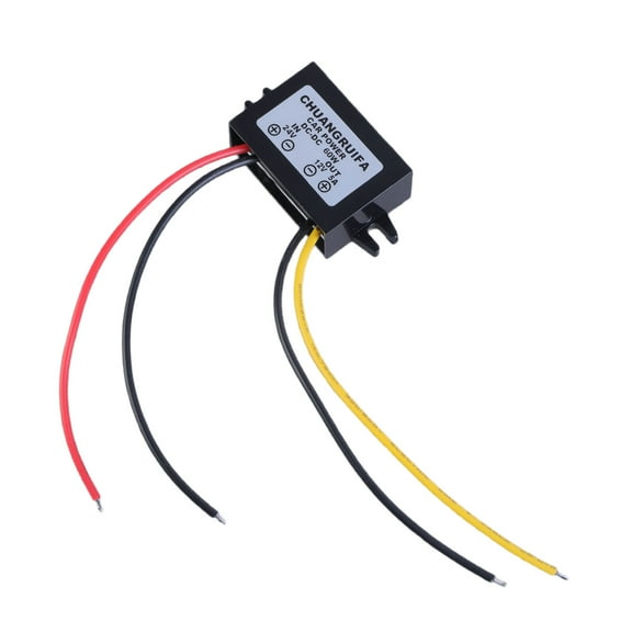 RUISINERY 24V to 12V 5A 60W Waterproof Step Down Power Adapter for Car LED Lights and Camera Converter Module Regulator