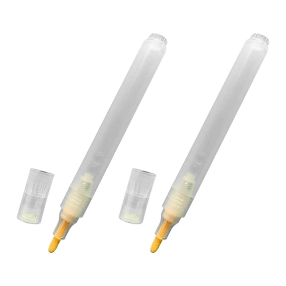 RUISINERY 2pieces Empty Pens Flat or Round Head Refillable Acrylics Empty Marker Empty Paint Pen For Painting on Wood Fabric Canvas