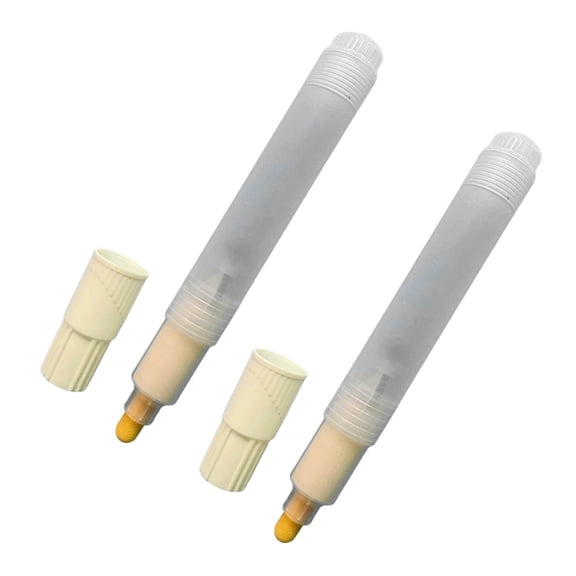 RUISINERY 2pieces Empty Pens Flat or Round Head Refillable Acrylics Empty Marker Empty Paint Pen For Painting on Wood Fabric Canvas
