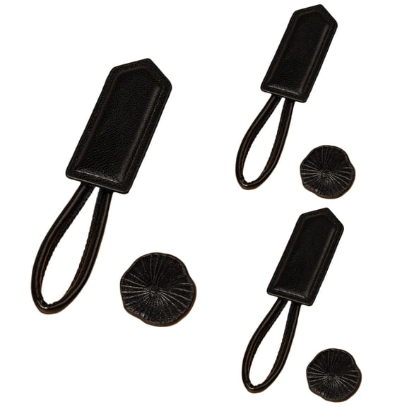 RUISINERY 3pack PU Leather Horn Buckles Toggle Button Fasteners Handmade Sewing Buttons for Modern Clothing Enhancements
