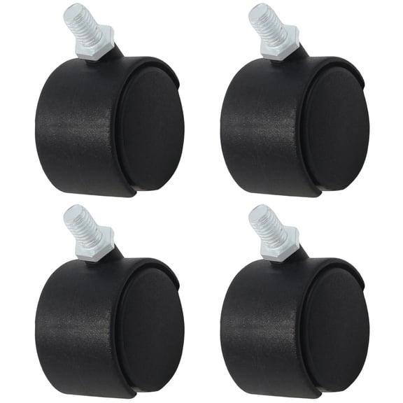 RUISINERY 4 Pack Quiet Rolling Caster Wheels For Cabinets & Carts With Protective Treads Safe Stable Furniture Movement