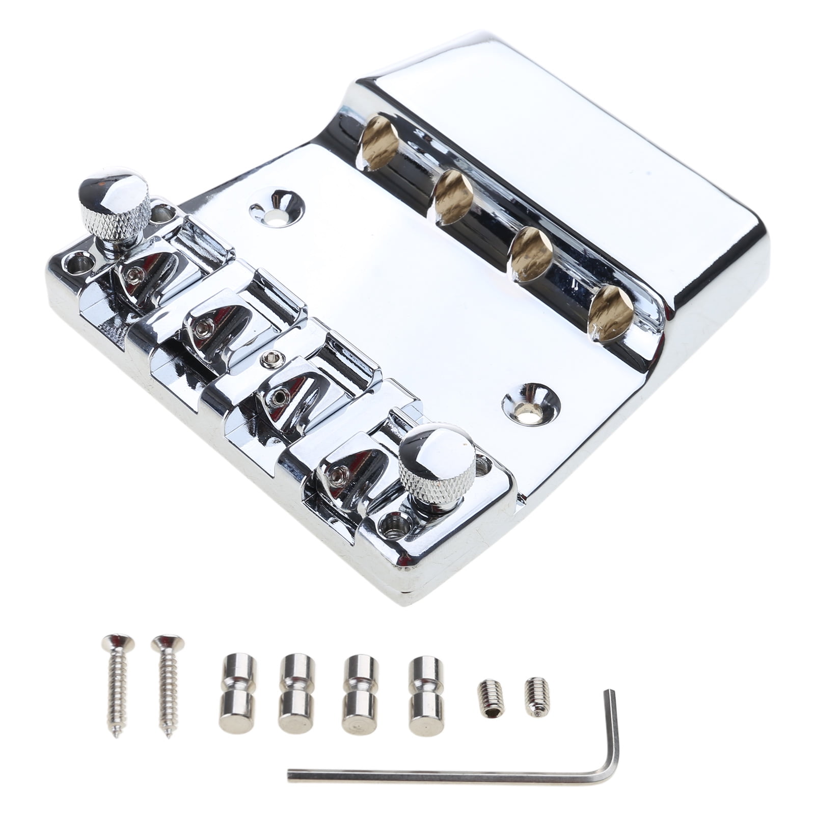 RUISINERY 4 String Electric Bass Bridge Vintage Styles Hard Tail Fixed ...