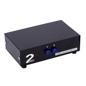 RUISINERY 4Way Switcher Music Selectors 4 in 1Out Composite Video Stereo for STB Game Consoles Video Stereo Music Selectors