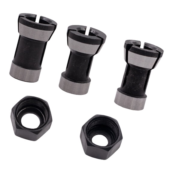 RUISINERY 5piece Practical Router Collet Set For Accuracy Woodworking And Craft Projects With Easy Installation And Replacement