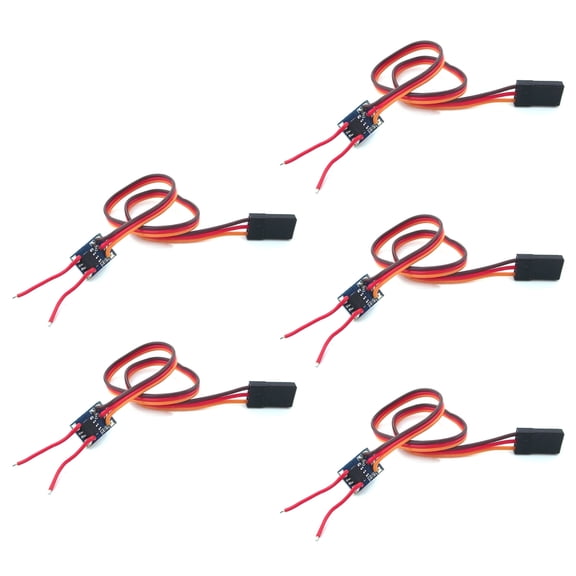 RUISINERY 5pieceS Brushed Double Way Electronic Speed Controller 5V Circuit Board Remote Control Car/Boat/Aircraft Accessories