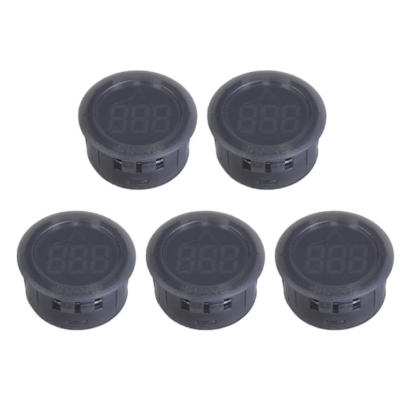 RUISINERY 5pieces 3 Digit LED Electric Meter with Reverse Polarities Protections ABS LED Digital Voltmeter for Automotive Projects