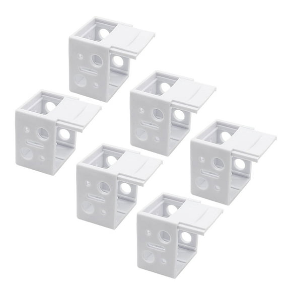 RUISINERY 6pieceS White Color Mounting Brackets Blind Headrail Track End Holder Window Blind Brackets for Window Blinds Installation