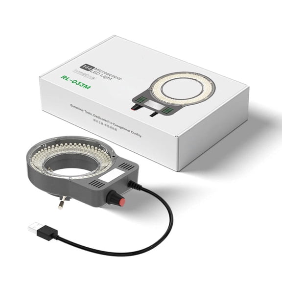RUISINERY Adjustable Brightness LED Microscope Light Source 144 LEDs for Clear Observation in Low Light Conditions Scientific Use
