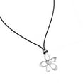 thumbnail image 1 of RUISINERY Adjustable Hollow Flower Clavicle Necklace For Women Handmade Black Wax Cord Floral Neckchain Jewelry, 1 of 7