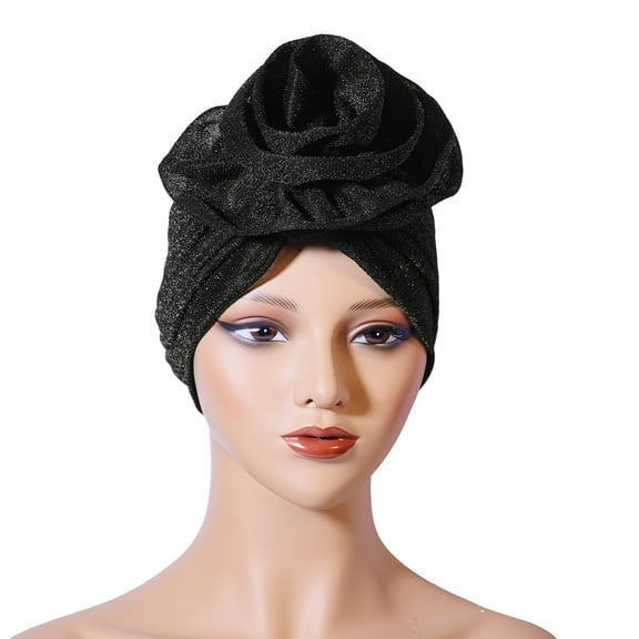 RUISINERY African Turban Headwrap for Female Fashion Head Scarf Bonnet Hat Flower Turban Hat Ethnic Headcover Hat Nigerian Hat