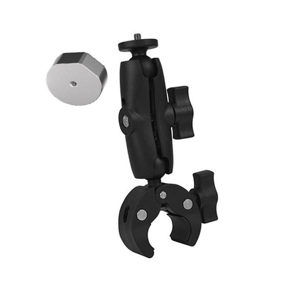 RUISINERY Aluminum Adjustable Satellite Clamp Mount With 2Ball Head For Satellite Dish Trailer Yacht Poles Installation