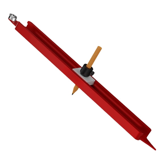RUISINERY Aluminum Alloys Outline Scribing Ruler with Pencils Adjustable Portable Precise Line Woodworking Tool Easy to Use