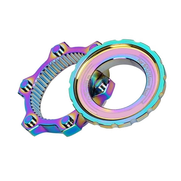 RUISINERY Bicycles Center Lock Adapter with Lock Rings 6 Bolt Disc Brake Rotor Adapter Hubs Spacer Cycling Part Enduring