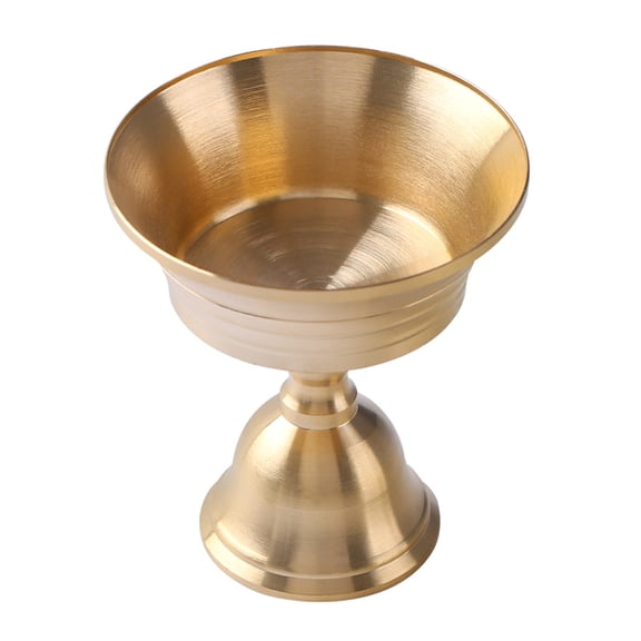 RUISINERY Butter Lamp Holder Brass Cup Tealight Candle Holder Tibetan Oil Lamp Buddhist Altars Supplies Candlestick Table Decors