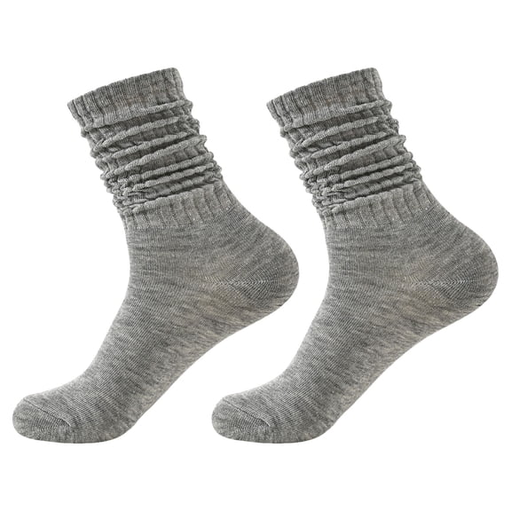 RUISINERY Calf Socks Slouch Socks Extra Long Knee Highs Scrunch Stacked Socks Ribbed Knitted Scrunchie Boot Socks for Women Girls