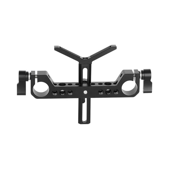 RUISINERY Camera 19mm Y Shaped Lens Bracket Holder Height Adjustable For DSLR Sholuder Mount 19mm Systems