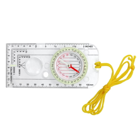 RUISINERY Compasses Map Scale Ruler Magnifier Glass Outdoor Equipment Multifunction Professional for Hiking Camping