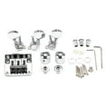 thumbnail image 1 of RUISINERY Complete 3 String Guitar Bridge Hardware Set With Tuning Pegs Control Knobs Locking Screws For Electric Box Guitars, 1 of 7