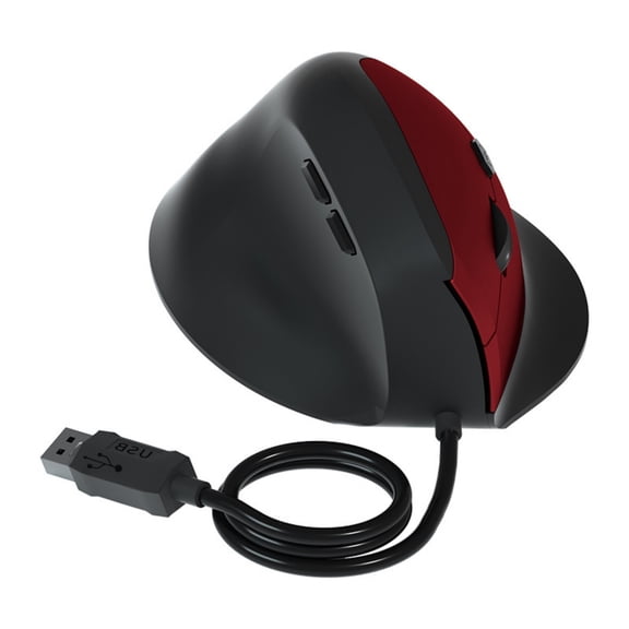 RUISINERY Cord Right Hand Vertical Mouse Ergonomic Gaming Mouse 1600DPI Adjust USB Wrist Mouse for piece Computer