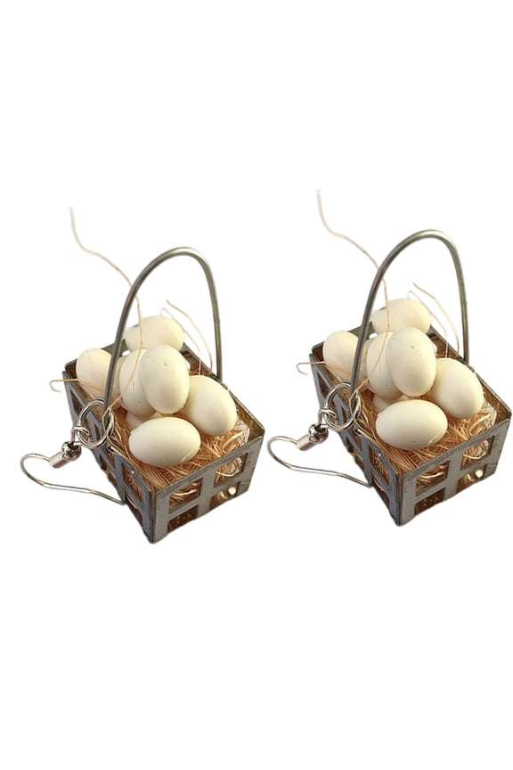 Easters Small Eggs Blue Dangle Earrings Portable Accessory for Festive Celebrations and Stylish Outfits Daily Use