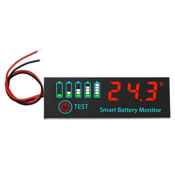 RUISINERY Efficient 18650 Battery Levels Indicators Tester LED Display Screen Module for 7-55V Electric Vehicles Solar Systems